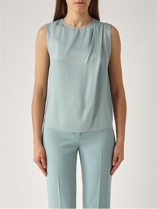 Top in raso lucido con pieghe TWINSET | TP2652/00485